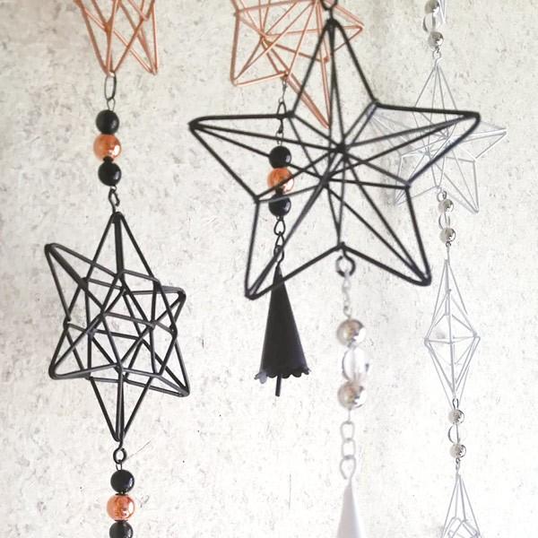 ドアベル インテリアベル スター 5連 ホワイト （ インテリア ベル