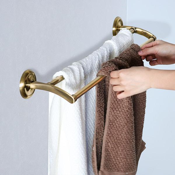 西洋アンティーク　真鍮製タオルハンガー　フランスアンティーク 真鍮タオルハンガー タオル掛け フランスアンティークパーツ