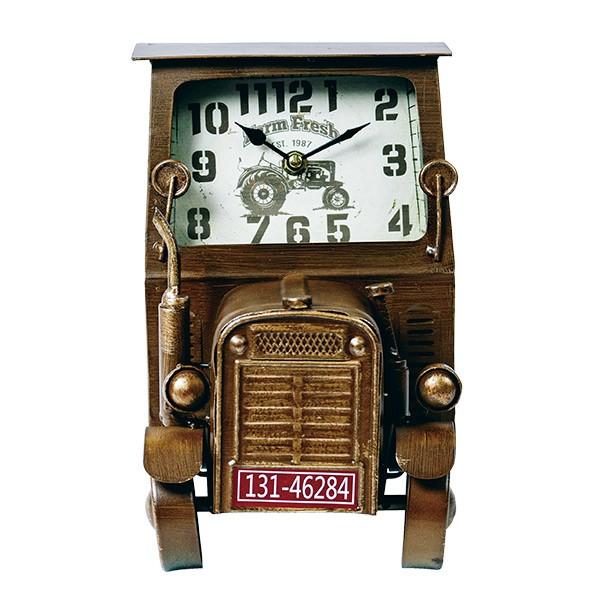 置き時計 ヴィンテージモチーフクロック tractor トラクター （ 時計
