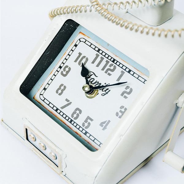 置き時計 ヴィンテージモチーフクロック telephone テレフォン （ 時計
