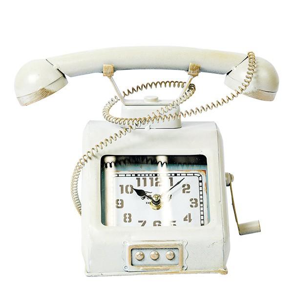 置き時計 ヴィンテージモチーフクロック telephone テレフォン （ 時計