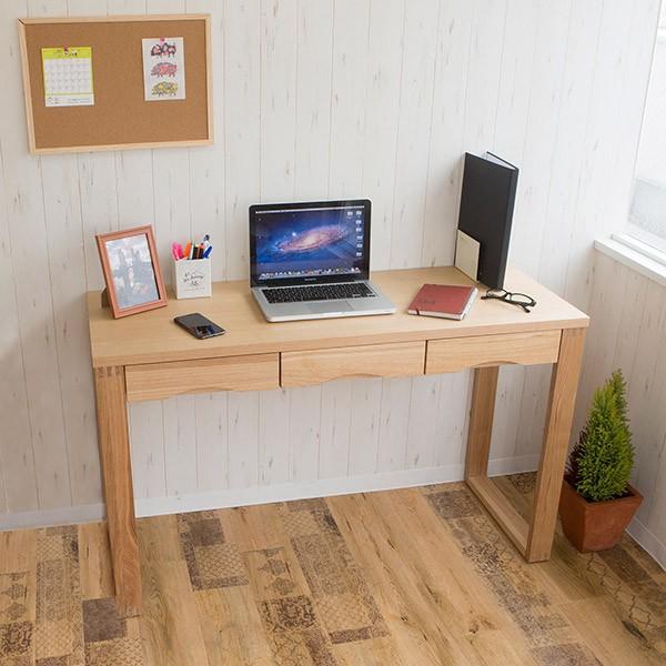 ワークデスク 学習机 幅120cm×奥行45cm タモデスク 引き出し付 ワークデスク 学習机 幅120cm×奥行45cm タモデスク 引き出し付