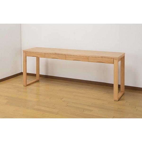 ワークデスク 学習机 幅180cm×奥行59cm タモデスク 引き出し付 （ 机