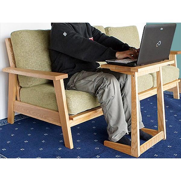 サイドテーブル 幅45cm 脇机 北欧風 天然木 MOND （ 開梱設置 タモ