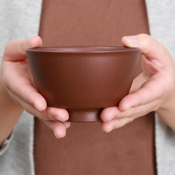 茶碗 370ml 持ちやすい 木製風 介護 食器 プラスチック製 日本製 （ 食