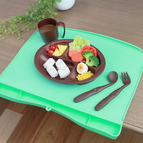 ランチョンマット 介護 シリコン 汁 シニアベーシック （ マット 食事 食べこぼし キャッチ 滑らない 水洗い コンパクト ） | ブランド登録なし