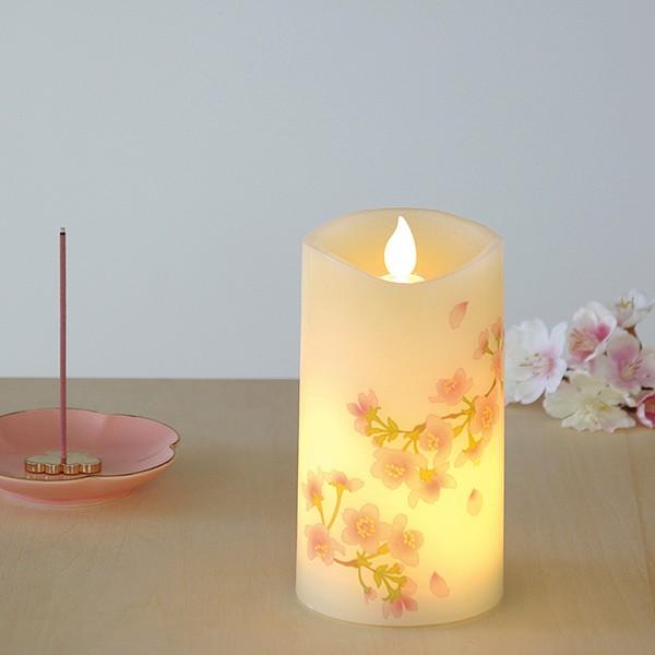 LEDローソク いろはあかり 桜 電池式 （ 電子ローソク 電子