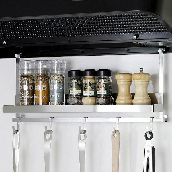 スパイスラック キッチンツールラック レンジフード用 レンジフードツールバー 調味料ラック 調味料収納 キッチンツール収納 リビングート ヤフー店 通販 Yahoo ショッピング