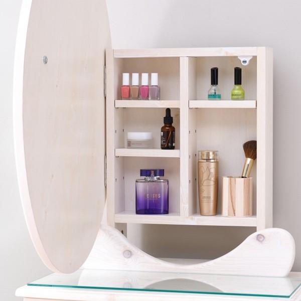 ドレッサー スツール付 カントリー調 オーバルミラータイプ LULU2 幅