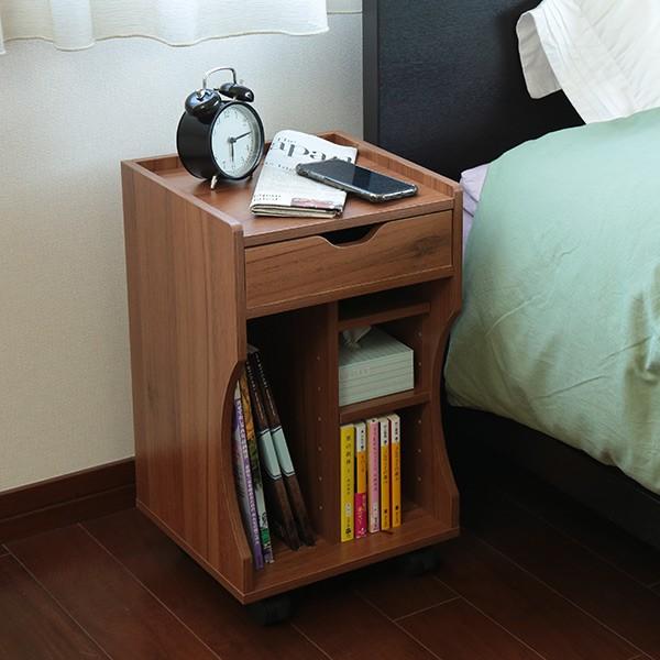 サイドテーブル 幅30cm 木製 ベッドサイド ソファサイド ワゴン