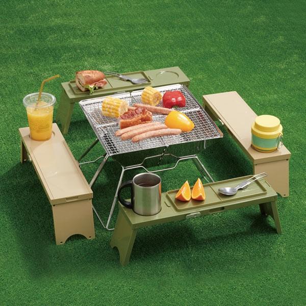 アウトドアテーブル PICNO 2台入り （ ピクニックテーブル レジャー