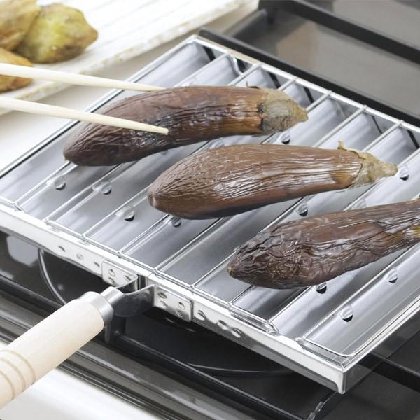 あぶり焼き ステンレス製 日本製 コンロ上 炙り焼き （ ガス火専用 