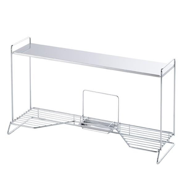 ステンレス製2段キッチンラック コンロ奥ラック 幅60cm用 2段 ステンレス製 キッチンラック （ コンロ