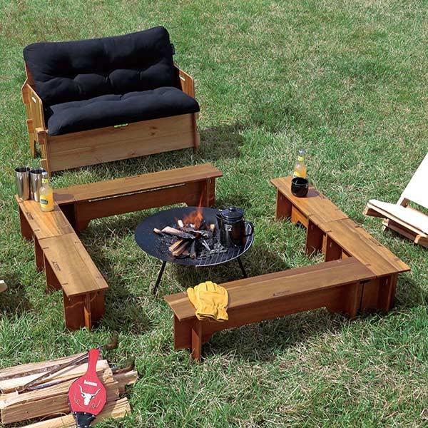 CAPTAIN STAG アウトドアテーブル Fire&Grillテーブルセット 6点 CAPTAIN STAG アウトドアテーブル Fire&Grillテーブルセット 6点