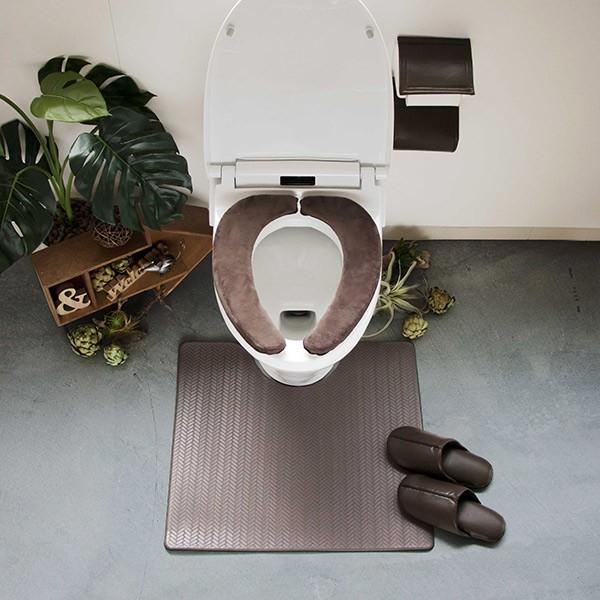 トイレマット 55×60cm ズボラトイレマット PVC トイレ マット （ PVC