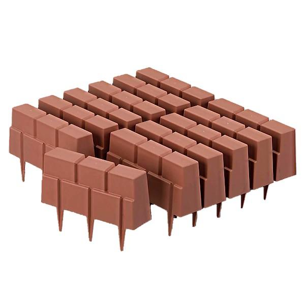 ガーデニング用品 花壇 仕切り ガーデンエッジ レンガ調 12個組