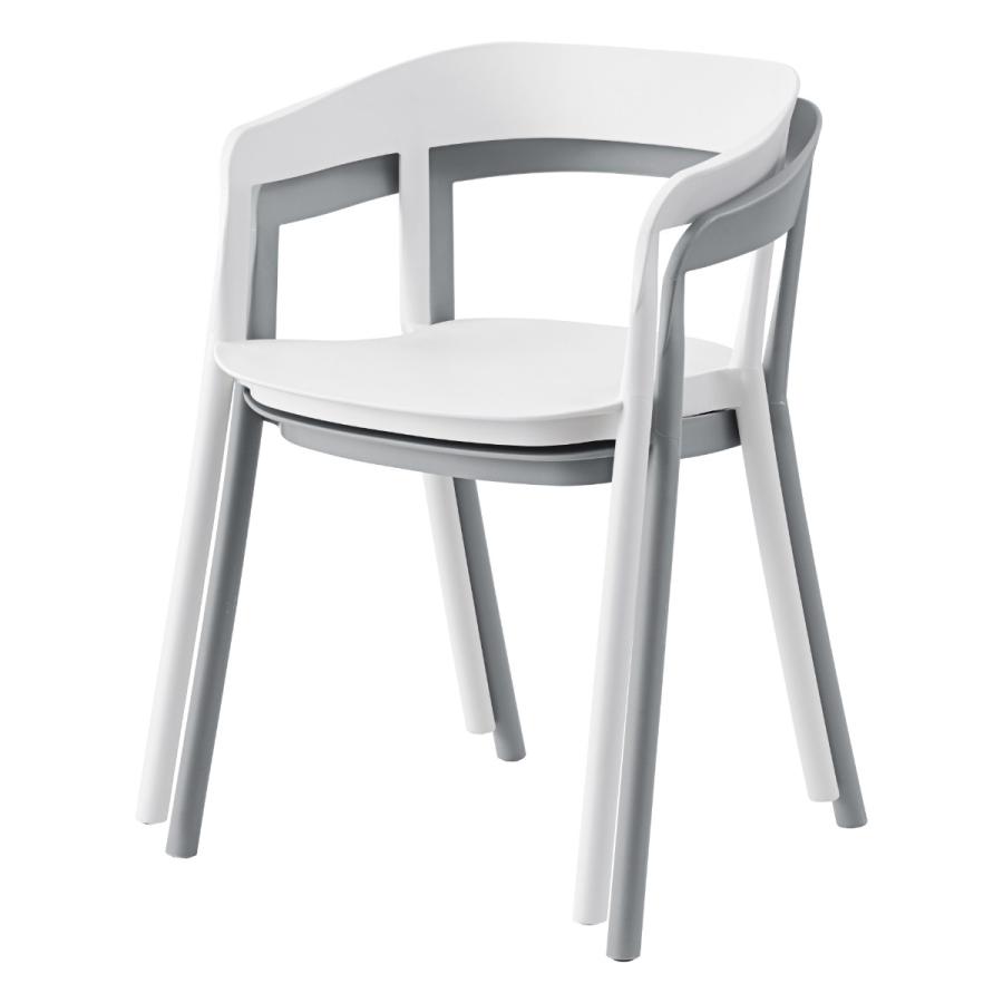 東谷 チェア 4脚セット 座面高46cm 積み重ね スタッキング ひじ掛け