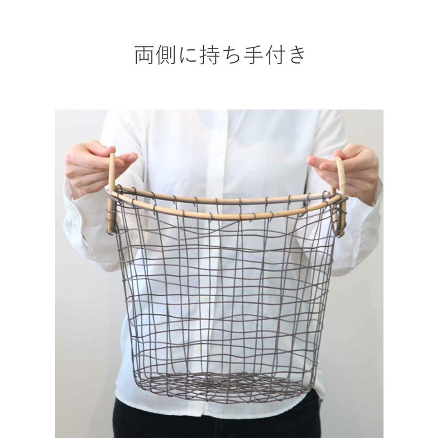 ちどり産業 ワイヤーバスケット 籐のカゴ 直径33×高さ22cm ちどり産業 ワイヤーバスケット 籐のカゴ 直径33×高さ22cm