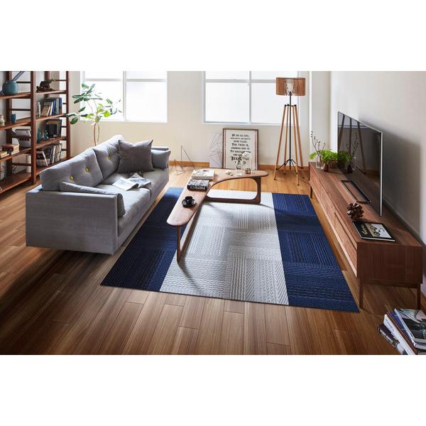 川島織物セルコン ユニットラグ ケーブルニット 50×50cm CABLE KNIT 6