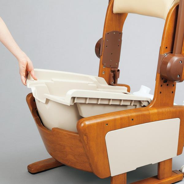 ポータブルトイレ Lタイプ はねあげ 暖房便座 温水シャワー 消臭機能