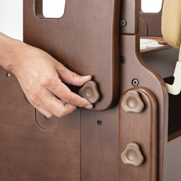 ポータブルトイレ 標準便座 キャスター付 家具調スマートトイレ NEO