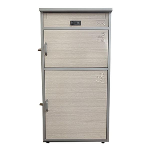 郵便ポスト 宅配ボックス 一戸建て用 3段 木目 ミドル リシム （ 宅配