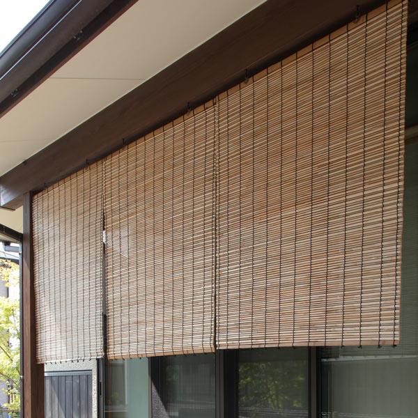 外吊りすだれ オーダーメイド 蒲芯すだれ 幅 40 高さ130 150 すだれ 簾 サンシェード リビングート ヤフー店 通販 Yahoo ショッピング