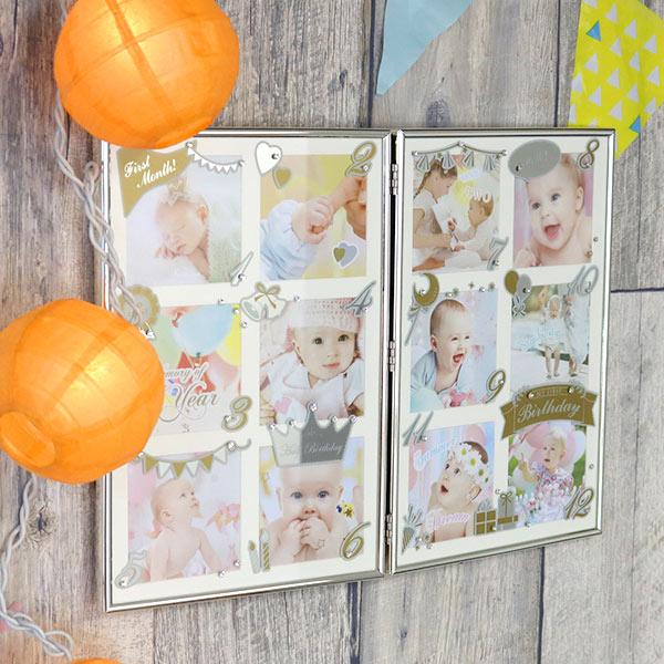 フォトフレーム 12か月 壁掛け 卓上 12枚 ANNO 写真立て 赤ちゃん
