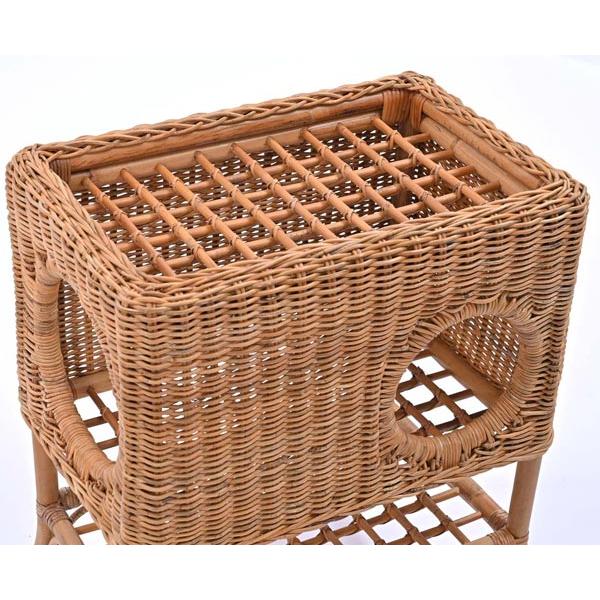 籐 キャットハウス クッション付 ラタン製 幅54cm （ 猫ちぐら ペット