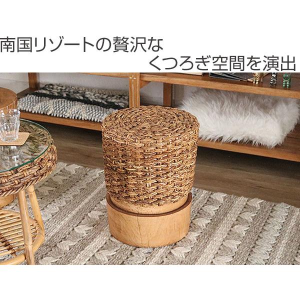 スツール ハワイアンリゾート風 天然木 バナナリーフ材 Ohana 座面高