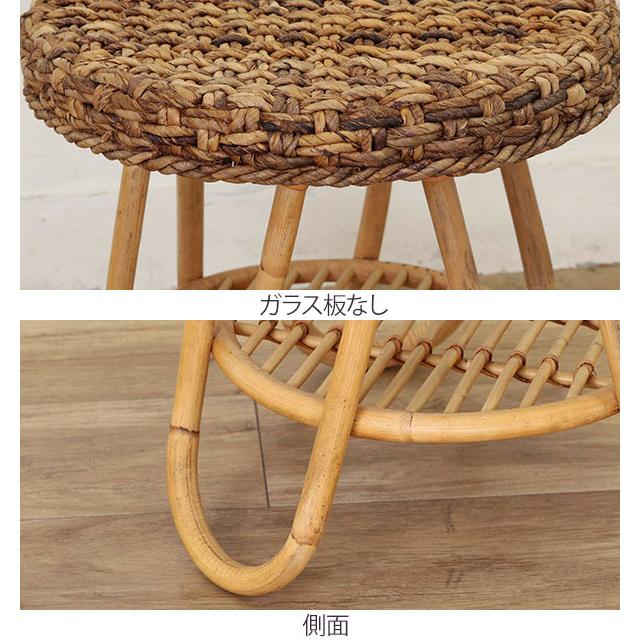 ローテーブル ハワイアンリゾート風 ラタン バナナリーフ材 Ohana 直径