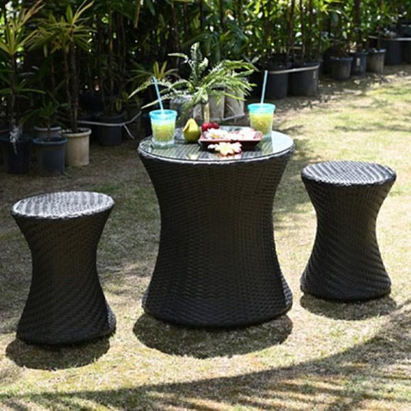 鼓型 ラタン風 Breeze Garden 座面高44cm （ スツール チェア チェアー 椅子 イス 【Gardenmaster】 完成品 ）