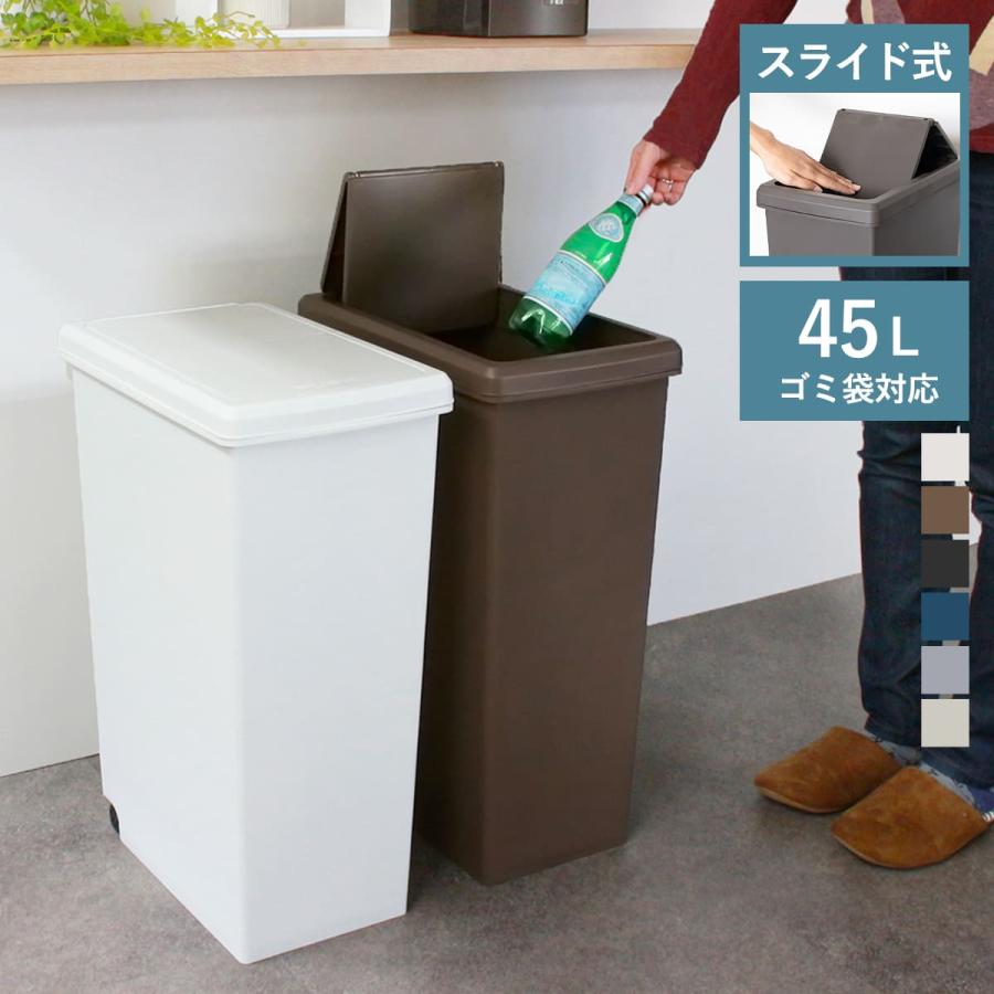 別倉庫からの配送 ゴミ箱 45l 分別 ふた付き スライドペール 45リットル ごみ箱 ダストボックス