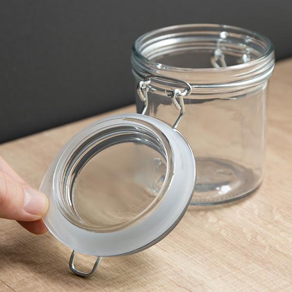 保存容器 300ml ガラス製 6個セット パッキン付き 密閉ガラス容器