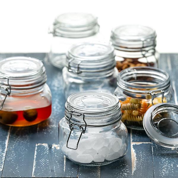 新品未使用 スペイン製ガラスジャー 大小3個セット Amazon｜ガラス製