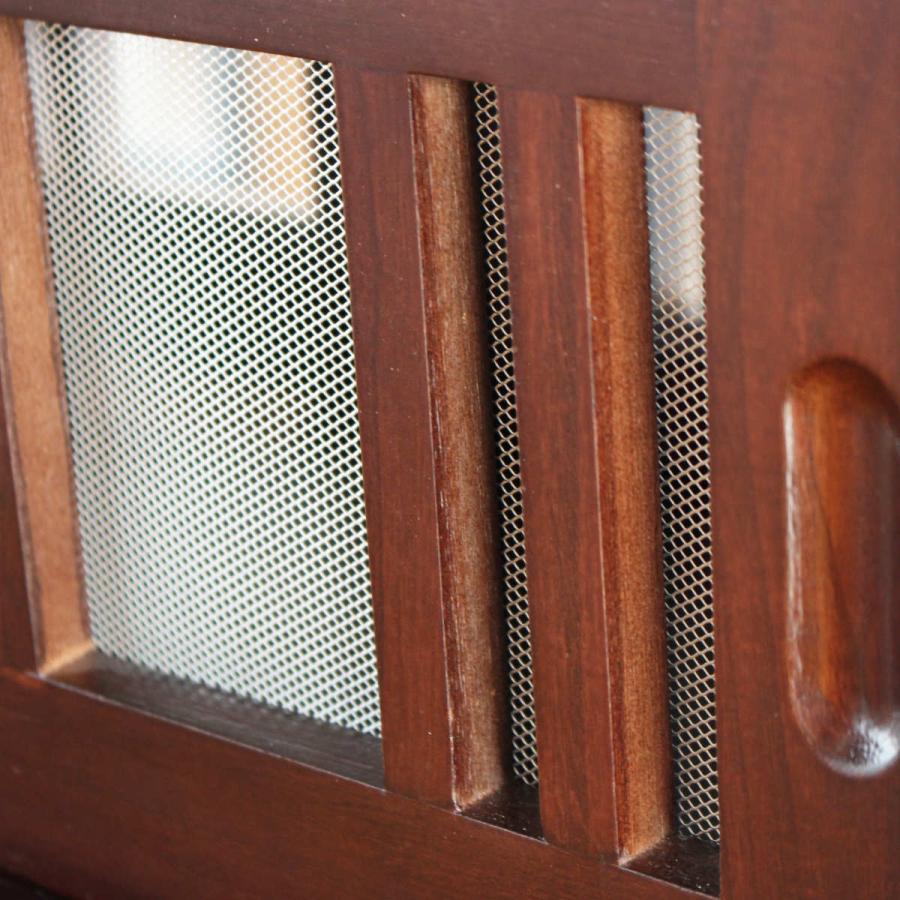 谷村実業 カウンターラック 桐製 幅60cm はい帳 両面引き戸 （ 蠅帳 蝿