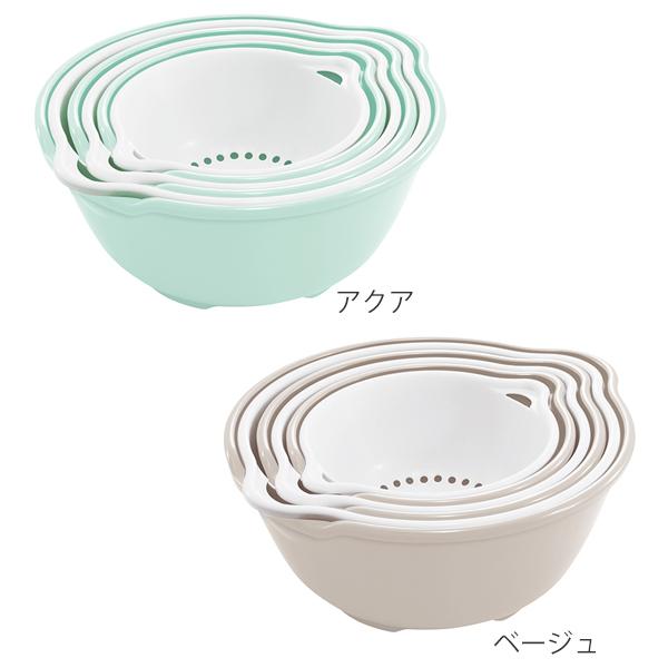 ザル＆ボウル6点セット FLAT 日本製 （ ざる ボウル 調理用