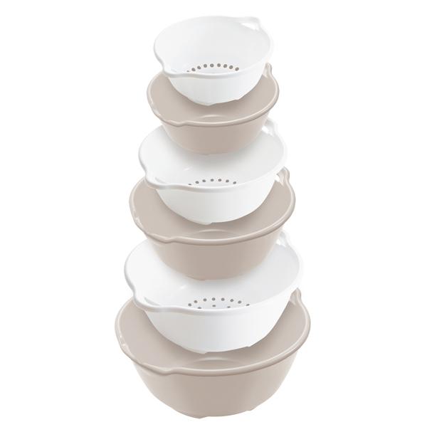 ザル＆ボウル6点セット FLAT 日本製 （ ざる ボウル 調理用