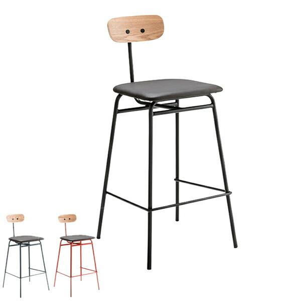 ハイチェア 座面高65cm スチール ソフトレザー スツール カウンター