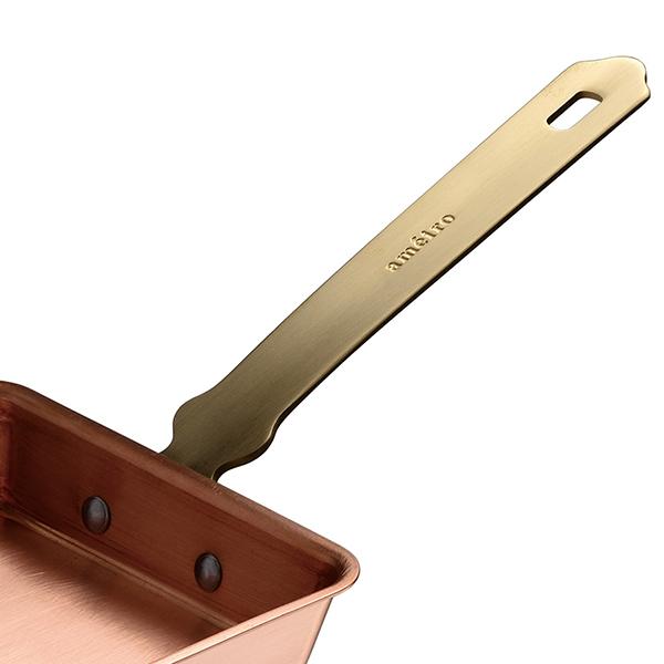 玉子焼き器 銅製 錫メッキなし ガス火専用 日本製 ameiro 玉子焼き器 銅製 錫メッキなし ガス火専用 日本製 ameiro
