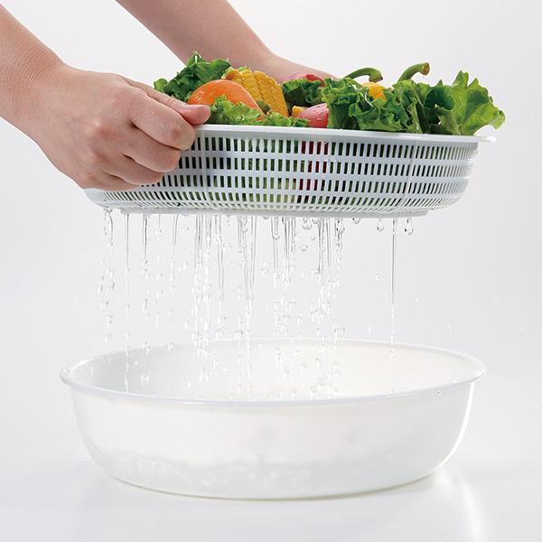 吉川国工業所 保存容器 ザル付き ふた付き卓上水切り容器 フード付き