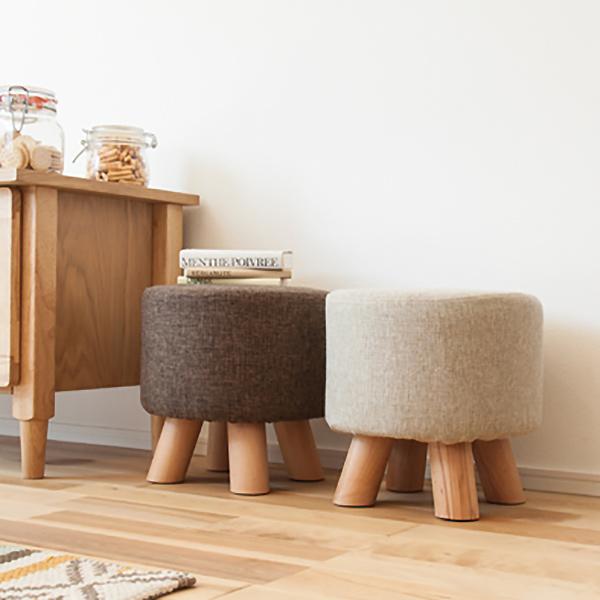 ファブリックスツール・4脚セット・送料込み スツール 4脚セット プチスツール コンパクト ミニスツール カバー付き