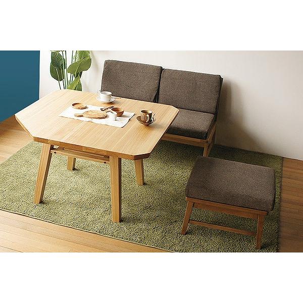 ゆったり座れるスツール幅広座面布カバー2枚付（ブラウン・ブルー