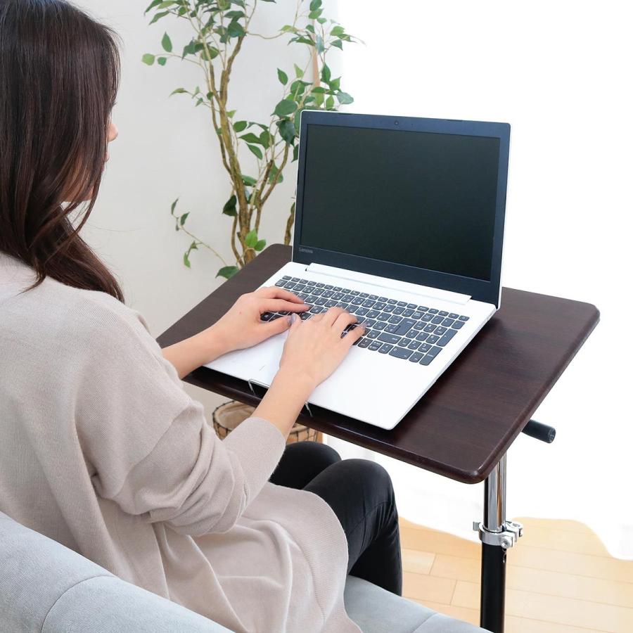 サイドテーブル 高さ64〜98.5cm 角度調整 高さ調整 キャスター付き