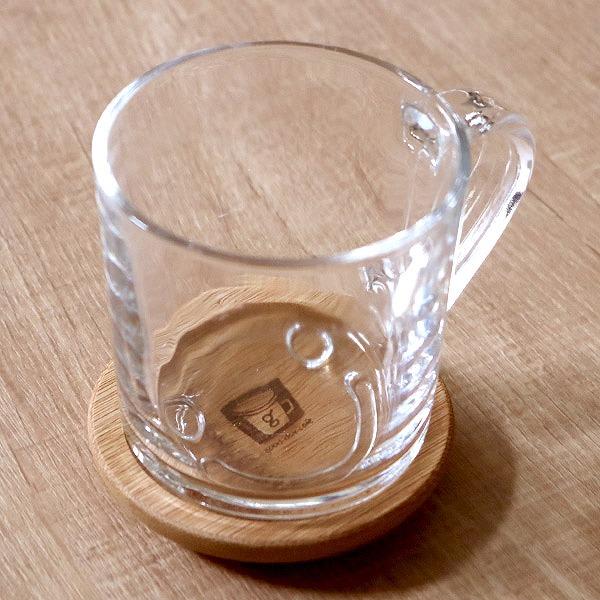 マグカップ 250ml フタ付き good day cafe smile コップ ガラス製