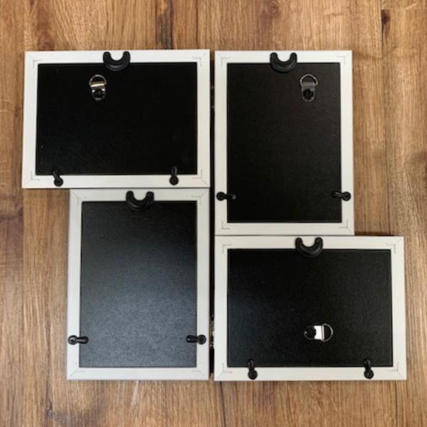 ダークブラウン 木製 写真額縁 多面フレーム フォトフレーム L判 多面 4枚 木製風 壁掛け 卓上 写真立て BRUN