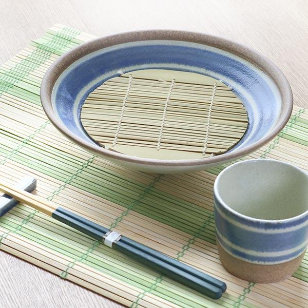 竹す 15cm つむぎ 竹すだれ 竹すのこ そば皿 和食器 竹 日本製 （ ざるそば すのこ 丸 蕎麦 ざる せいろ 竹簀 ）｜livingut｜06