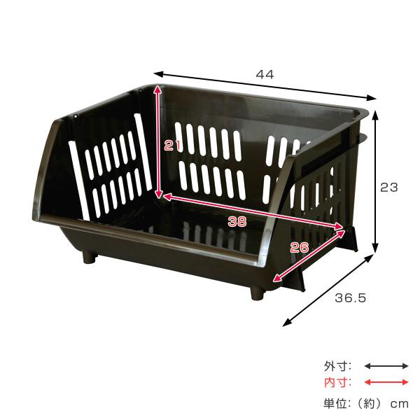 キッチン収納 積み重ねバスケット 3個セット ストッカー （ キッチンストッカー ケース ボックス ）｜livingut｜05