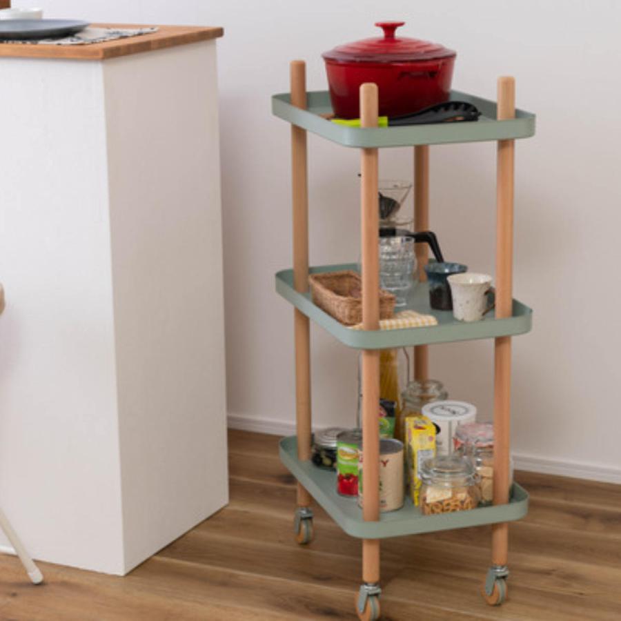 キャスターワゴン 幅50.5cm 3段 ナチュラルデザイン Sylph （ 収納