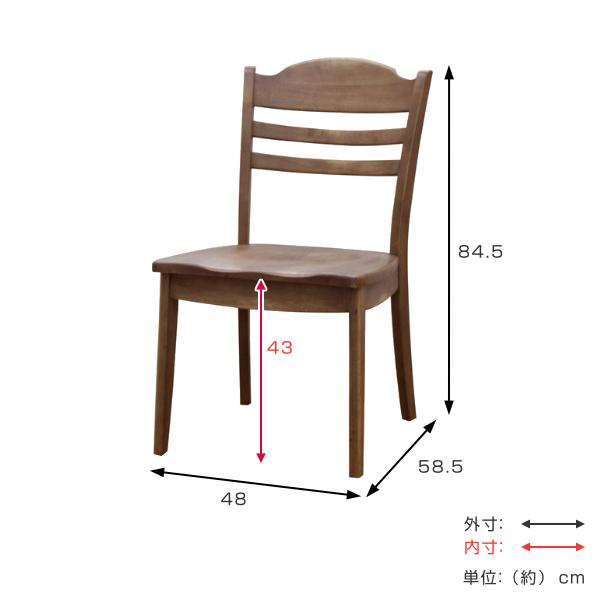 チェア 座面高43cm ダイニングチェア 木製 天然木 無垢材 ダイニング 椅子 イス いす チェアー （ ダイニングチェアー 食卓椅子 木製チェア ）｜livingut｜02